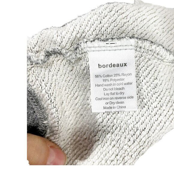 Bordeaux Womens Cardigan Sweater Gray Heathered Long Sleeve Open Front Pockets S - Picture 4 of 5